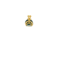 14KYG Pendant w/ London Blue Topaz & 3 Diamonds
