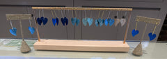 Leather Heart Dangle Earrings by Local Designer Debbie Lopker