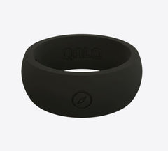 Men's Outdoors Black Silicone Ring. 9mm Wide. Ring Size 10.