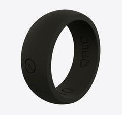 Men's Outdoors Black Silicone Ring. 9mm Wide. Size 8.