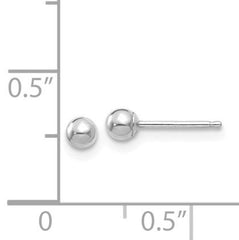 14kt White Gold 3mm Ball Earrings