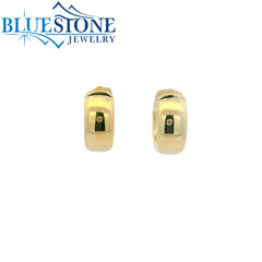 Gold Plated Solid Thick Huggie Hoops - 8mm
