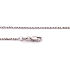 14 Karat White Gold Diamond Cut Wheat Chain measuring 18 inches & weig