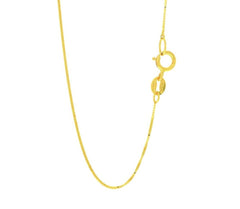 20 14 Karat Yellow Gold Diamond Cut Box Chain