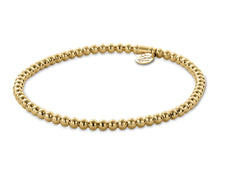 18K Yellow Gold Stretchable Bead Bracelet (6.3inches)