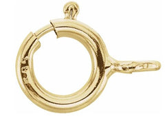 14K Yellow Gold-Filled 5 mm Seamless Spring Ring Clasp with Open Jump