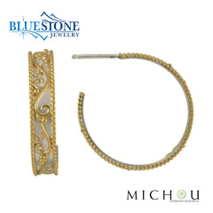 Silver and Gold Hoop Earrings