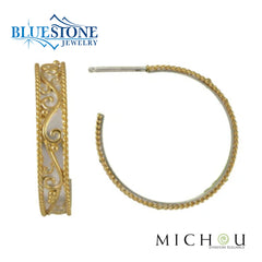 Silver and Gold Hoop Earrings