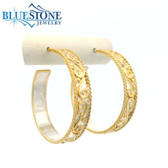 Silver and Gold Hoop Earrings