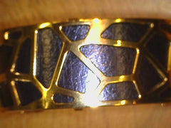 "Girafe" Bracelet - 25 mm wide- Sterling Silver with Gold Tone