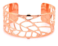 "Fougeres" Bracelet - 25 mm Wide- Sterling Silver with Rose Gold Tone