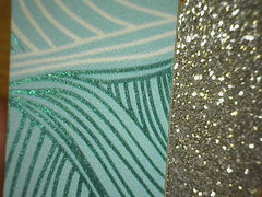 25mm Bracelet Leather - Curve/Silver Glitter