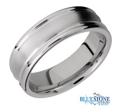8mm Cobalt Concaved Center Round Edges Band