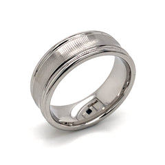 8mm Cobalt Concaved Center Round Edges Band