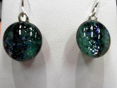 Lady's White Stainless Steel Wire Earrings with Faux Opals