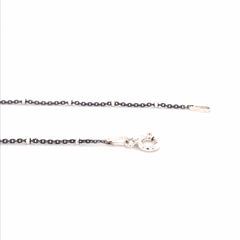 18" Black Sterling Silver Diamond Cut Chain