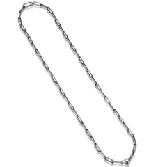 Sterling Silver, Gun Metal Finish Paperclip Necklace - 24"
