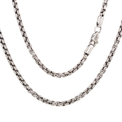 24" Sterling Silver 1.7mm Venetian Box Chain