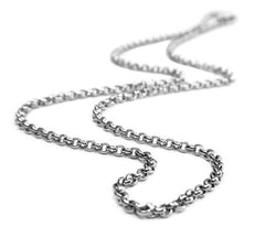 30" Sterling Silver Rolo 1.8mm Chain with hidden ruby