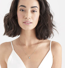 Sterling Silver Necklace with Turquoise - 20"