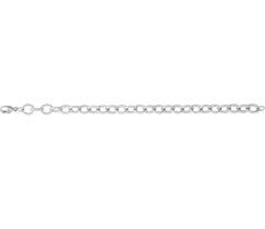 Sterling Silver Link Charm Bracelet- 7 Inches