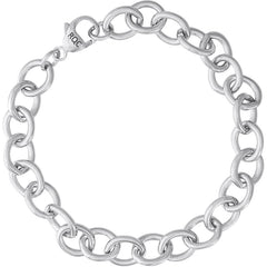 Sterling Silver Link Charm Bracelet- 8 Inches