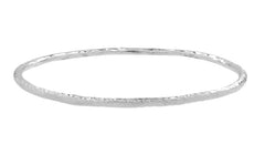 Sterling Silver Bangle Bracelet with Hammered texture.
