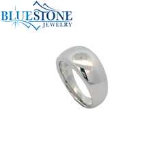 Sterling Silver Flat Dome Ring - Sz. 7