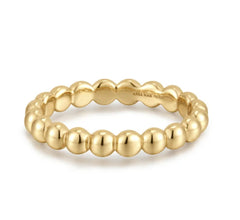 Gold Plated Bubble Ball Ring- Sz. 8.5