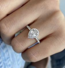 Sterling Silver Ring with Cubic Zirconia- Ring Size 6