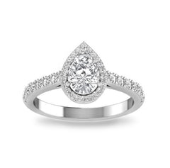 Sterling Silver Ring with Cubic Zirconia- Ring Size 6