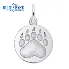 Sterling Silver Bear Paw Print Charm