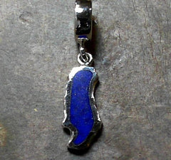 Small Silver Donner Lake Charm with Lapis