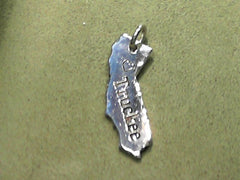 Sterling Silver California Pendant engraved with a heart and "Truckee,