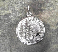 Sterling Silver Lake Tahoe Scene Charm