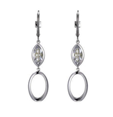 Silver Swarovski Earrings with and Rubies