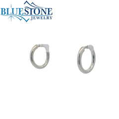 Sterling Silver 2mm Hoop Earrings - 1/2"