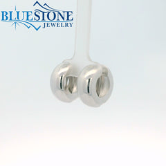 Sterling Silver 9mm Chunky Hoop Earrings