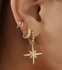 Gold Plated Double Huggie Earrings - 1/4"