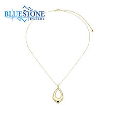 14KYG Plated Hammered Necklace - 20"