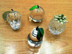 Set of Four Hand-made WaterFord Glass Fruit
