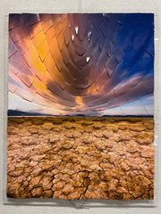 "Desert Flame" Photography on reclaimed aluminum - 42" x 33.5"