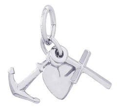 Sterling Silver Faith, Hope, Charity Charm