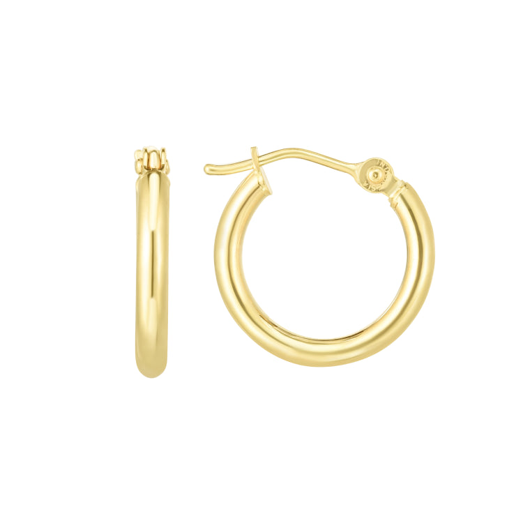 14K Yellow Gold 2x15mm Hoop EarringView related hoops in this series here.