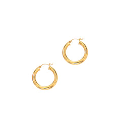 14K Yellow Gold 5x30mm Hoop Earring