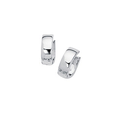 14K White Gold Polished Chunky Huggie Earring