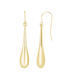 14K Yellow Gold Polished Graduated Tear Drop Earring