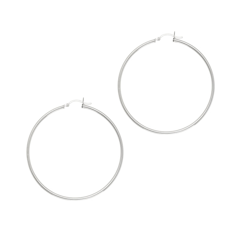 Sterling Silver 2x50mm Hoop Earring