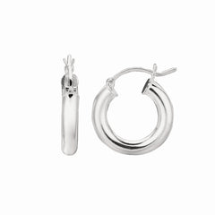 Sterling Silver 4x25mm Hoop Earring