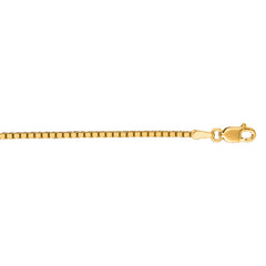 14K Yellow Gold 1.4mm Classic Box 16 Chain with Lobster Lock